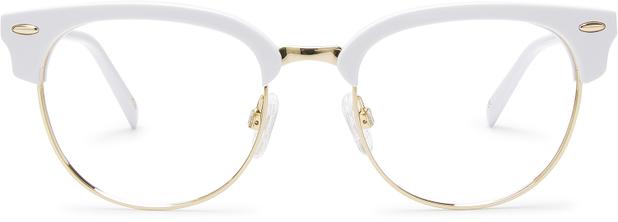 JFK-S | White with Light Gold Metal
