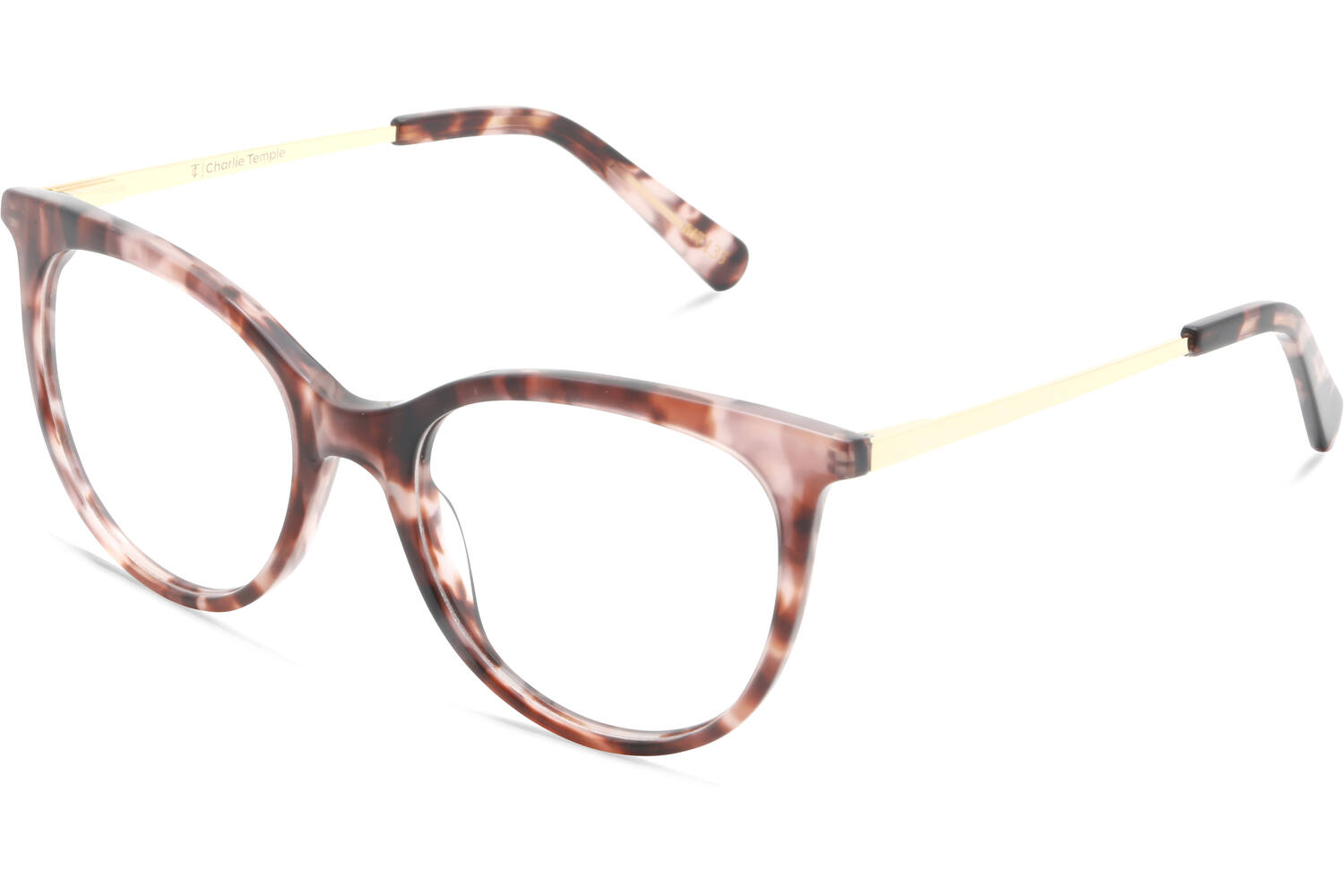 Laura | Rose Tortoise with Light Gold Metal - 1