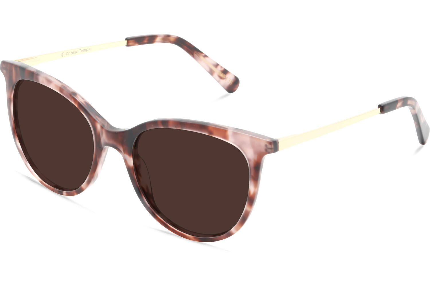 Laura | Rose Tortoise with Light Gold Metal - 1
